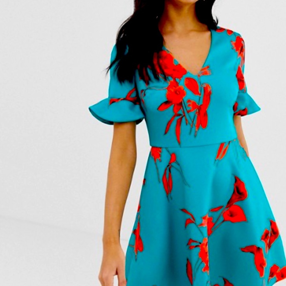 Ted Baker Bright Floral Dress - Size 2